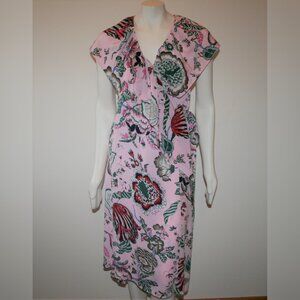 Tory Burch Pink Floral Wrap Adelia Dress Size 2